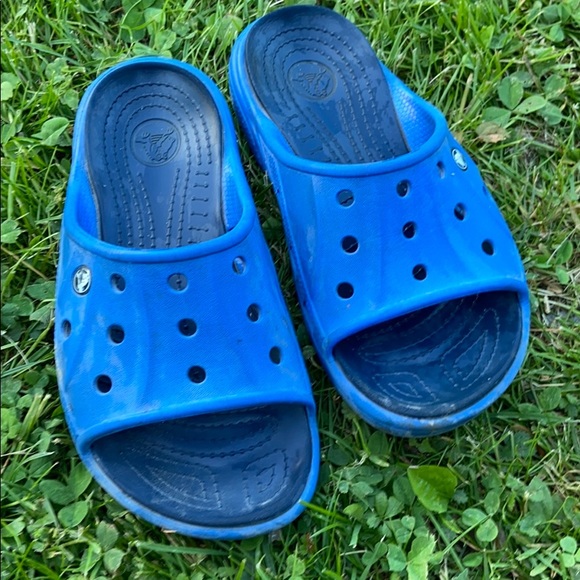 Blue croc slides Clearance